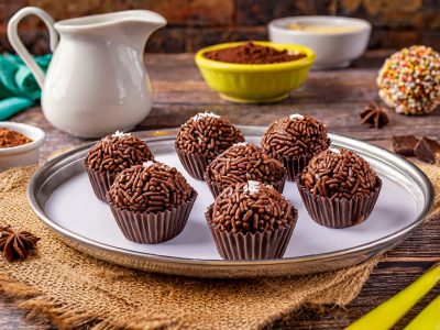 Firefly Rice Brigadeiro, a unique twist on the traditional Brazilian sweet, featuring a base of fine